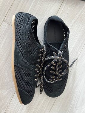 Dries Van Noten Suede-Trimmed Crochet Sneakers